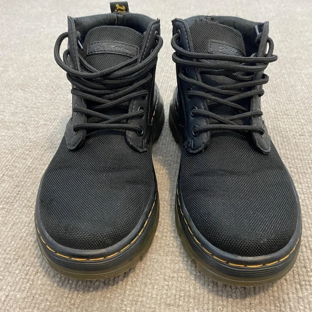 Dr. Martens Bonny Boots Mens 6 Womens 7 Black Nylon Chukka Ankle Lace Up Y2K